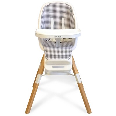 TruBliss 2-in-1 Turn-A-Tot High Chair with 360° Swivel - Gingham