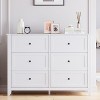 Zstar 6 Drawer Dresser, Modern Chest of Drawers with Round Handle and Sturdy Leg - 3 of 4