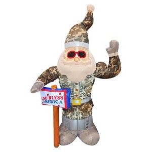 Celebrations - Army Santa - Inflatable - 7 ft. - 1 of 1