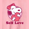Boys' - Peanuts - Self Love Belle Graphic Long Sleeve Fleece Sweatshirt - 2 of 4
