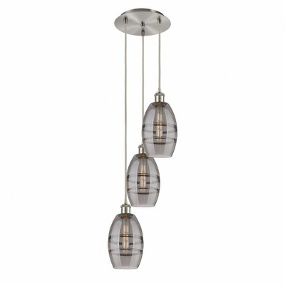 Vaz - 3 Light Cord Hung Multi Pendant In Industrial Style-25.13 Inches Tall and 12.38 Inches Wide
