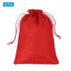 Unique Bargains Cotton Linen Bank Coin Change Bag with Drawstring 6 Pcs - 3 of 4