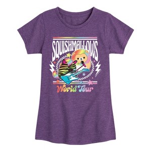 Girls' - Squishmallows - World Tour Fitted Short Sleeve Graphic T-Shirt - 1 of 4