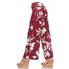 Women's Flower Printed Palazzo Pants - White Mark - 2 of 3