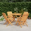 vidaXL Garden Dining Set Natural Wooden Color Solid Teak Wood Medium - 2 of 4