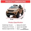 Garvee 12V Kids Electric Ride-On Car with Remote – Land Rover Licensed Toy Vehicle with LED Lights, Music, Seatbelt & Dual Motors - 2 of 4