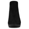 Allegra K Women's Round Toe Block Heels Chelsea Ankle Boots - 3 of 4