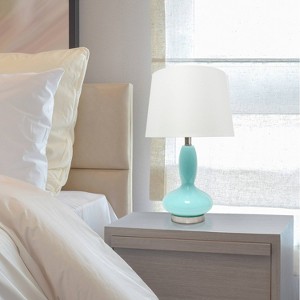 Glass Dollop Mercury Table Lamp with Fabric Shade - Lalia Home - 1 of 4
