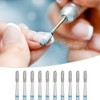Unique Bargains Emery Nail Drill Bit Set for Acrylic Nails 3/32 Inch Nail Art Tools 44.3mm Length Blue 10 Pcs - 2 of 4