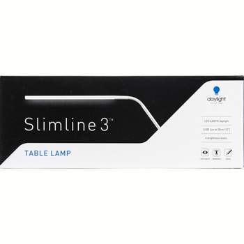 Daylight Slimline 3 Table Lamp-Brushed Chrome