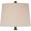 Franklin Iron Works Annie Modern Industrial Table Lamps Set of 2 with Round Riser 29 1/2" Tall Bronze Iron Cream Fabric Drum Shade for Living Room - 3 of 4