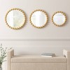 3pc Marlowe Gold Beaded Round Wall Mirror Set - Madison Park: Antique Foil Finish, Iron Frame, No Assembly Required - 3 of 4
