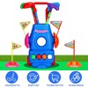 iMountek "Toddler Golf Set with 4 Balls, 4 Clubs, 2 Holes & Flags, Golf Cart for Indoor/Outdoor Fun, Gift for Kids" MultiColor - 2 of 4