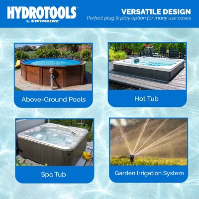 Black Thermoplastic 1.5 HP 2-Speed Horizontal Discharge Pool Pump