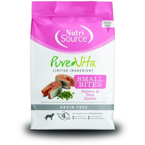 Nutrisource Purevita Grain Free Small Bites Salmon And Peas Entree