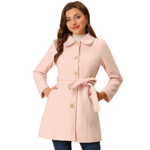 Allegra K Women's Single Breasted Notched Lapel Long Winter Coats : Target