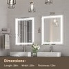 Keonjinn LED Front Light Bathroom Vanity Wall Mirror, Anti-Fog, Dimmable, 20"x28" - 3 of 4