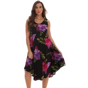 Riviera Sun Womens Floral Print Summer Dress - Beach Cover Up Sundress - Dresses for Women - 1 of 3