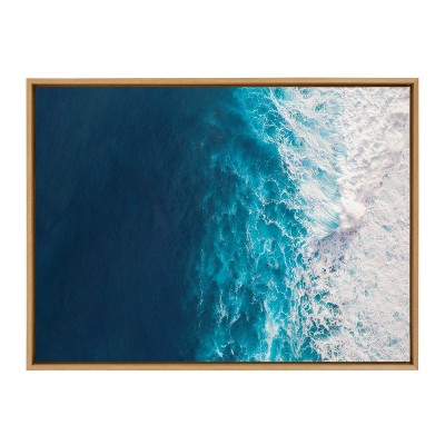 Natural Framed Coastal Seascape Canvas Print, 28 x 38