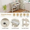 Whisen Retro Console Table with Drawer and Two Sturdy Shelves - 4 of 4