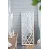 Runesay White 24" x 60" Distressed Floor Mirror, Full Body Mirror - 3 of 4