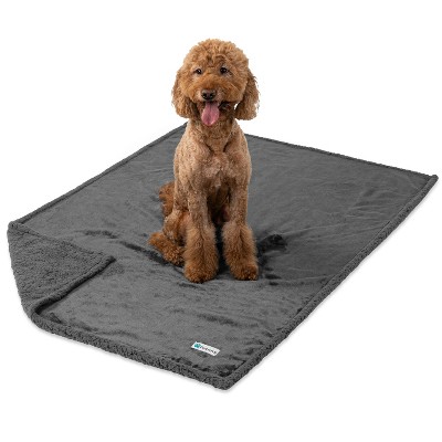 PetAmi Waterproof Dog Blanket for Bed Couch Sofa Cover, Reversible Faux Shearling Fleece Pet Throw