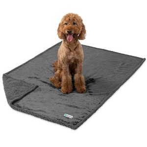 PetAmi Waterproof Dog Blanket for Bed Couch Sofa Cover, Reversible Faux Shearling Fleece Pet Throw - 1 of 4