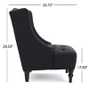 Modern Upholstered Velvet Club Chair Accent Chair,blue-Christopher Knight Home - 3 of 4