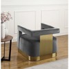 Meridian Furniture,Armani Grey Velvet Accent Chair - 3 of 4