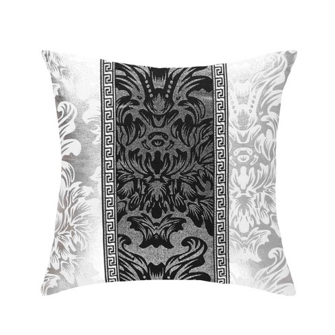 Piccocasa Polyester Bed Sofa Decorative Pillow Cover Black Silver 18 X 18  1 Pc : Target