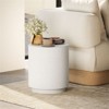 VisioGear Patio End Tables, 17 Inch End Tables for Patio, Garden Small Accent Decorative Stool, Tree Stump Stool, White, 14.5"*14.5"*17" - 2 of 4