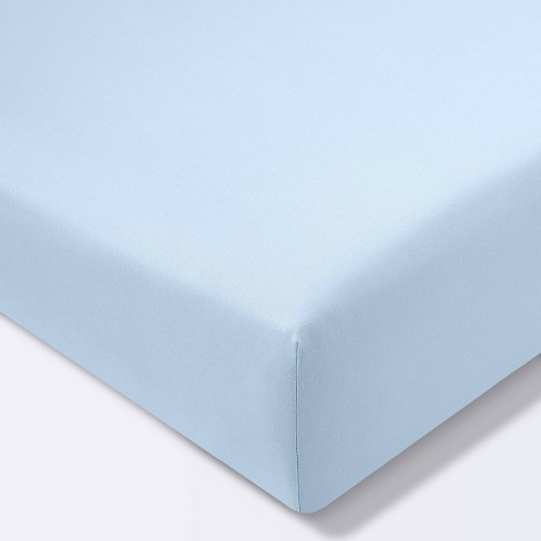 Fitted Crib Sheet Solid Cloud Island Light Blue Target