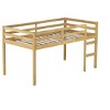 PAGED Rubber Wood Twin Size Loft Bed, Modern Low Bed Frame with Ladder and Guardrail, Bunk Bed for Boy and Girl - 4 of 4
