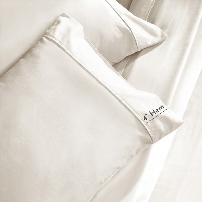 Ivory California King Cotton Sateen Deep Pocket Sheet Set