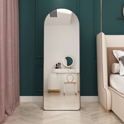Arched Mirror,Skinny Mirrors With Aluminium Alloy Frame,Dressing Mirror,Mirror Clothing Store,Full Length Mirror With Stand-The Pop Home