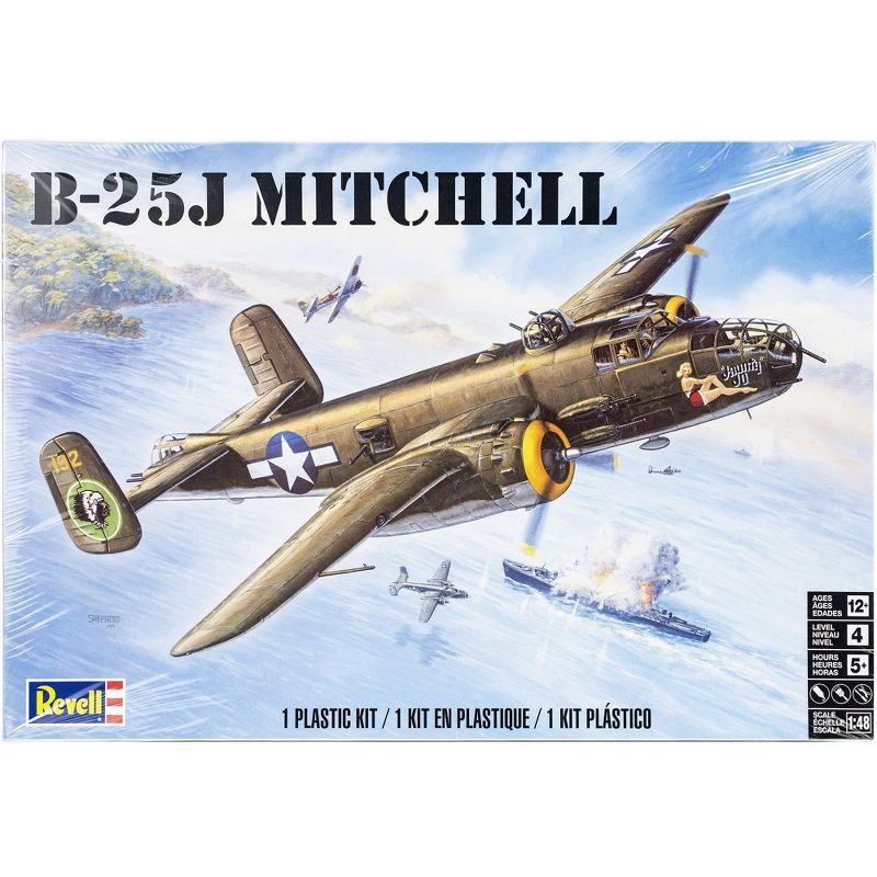 Level 4 Model Kit B-25J Mitchell Medium Bomber Plane 1/48 Scale Model by Revell, 3 of 4