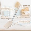 Itopfox 5-Piece Silicone Kitchen Utensil Set with Stainless Steel Handles for Nonstick Cookware, Heat-Resistant & Easy to Clean, Khaki - 3 of 4