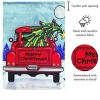Vintage Truck with Tree Holiday Red 13 X 19 Polyester Outdoor Hanging Garden Flag - 2 of 2