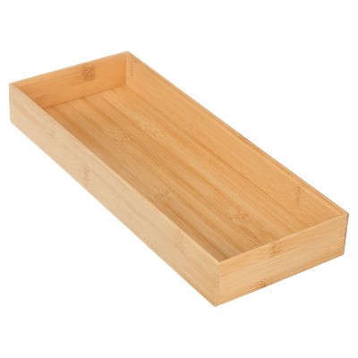 LunaLulinlk Bamboo Long Drawer Organizer, 15"W x 5.98"D x 1.97"H, Natural Bamboo