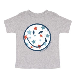 The Juniper Shop SmileyWorld Patriotic Star Wink Toddler Short Sleeve Tee - 1 of 4