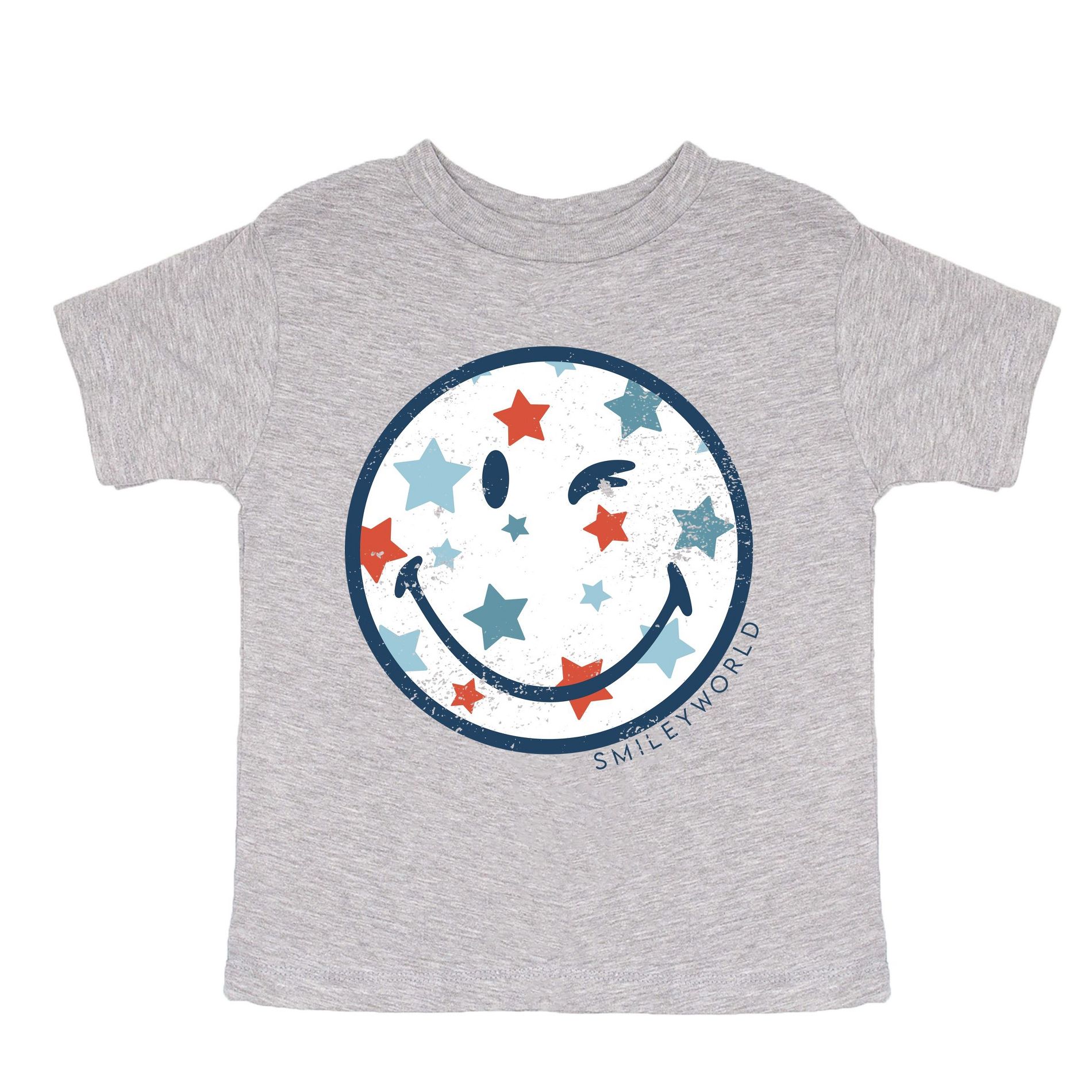 The Juniper Shop SmileyWorld Patriotic Star Wink Toddler Short Sleeve Tee