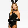 Women's Plunge Neck Velvet Snap Crotch Bodysuit Back Lace Up Strapless Halloween Costume Bodysuits Cross Back Velvet Leotards - 2 of 4