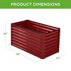 Best Choice Products 4x2x2ft Outdoor Metal Raised Garden Bed, Planter Box for Vegetables, Flowers - 2 of 4