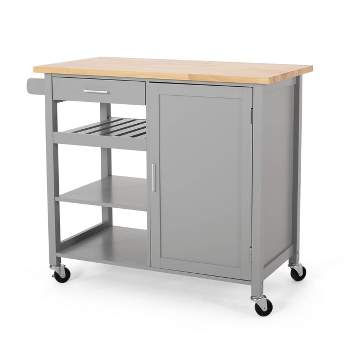 Westcliffe Contemporary Kitchen Cart with Wheels - Christopher Knight Home