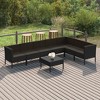 vidaXL Garden Lounge Set Black - 2 of 4
