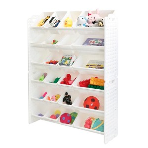 UNiPLAY 6 Tier Toy Storage Organizer with  Removable Bins - 1 of 4