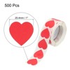 Unique Bargains Self-Adhesive Heart Decoration Sticker for Envelope Wedding 500 Pcs - 2 of 4
