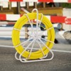 VEVOR Fish Tape Fiberglass, 656 ft, 1/4 inch, Duct Rodder Fishtape Wire Puller, Cable Running Rod with Steel Reel Stand, 3 Pulling Heads, Fishing Tool - 2 of 4