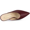 Allegra K Women's Closed Pointed Toe Slip-on Chunky Heels Slides Mules - 4 of 4