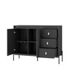 TIRAMISUBEST Black Modern Buffet Sideboard Cabinet - Mobile Storage for Dining & Living Rooms - 2 of 4